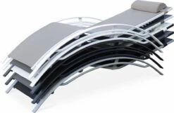 Alice's Garden Louisa Ligstoelen - Aluminium/Textileen - 1,67 M - Antraciet/Grijs -Tuinbenodigdheden Bevordering 1200x780 2