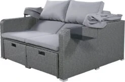 Polyrattan Patio Rieten Meubels Set Voor 2 Personen-Outdoor Rattan Sofa Set Met Intrekbare Luifel-lounge Bank-PE Rotan Loveseat Voor Achtertuin Veranda Tuin Zwembad Balkon-grijs 34 Polyrattan Patio Rieten Meubels Set Voor 2 Personen-Outdoor Rattan Sofa Set Met Intrekbare Luifel-lounge Bank-PE Rotan Loveseat Voor Achtertuin Veranda Tuin Zwembad Balkon-grijs -Tuinbenodigdheden Bevordering 1200x789 4