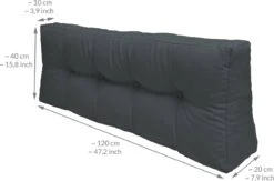 Beautissu Eco Elements Palletkussen – Rugkussen 120x40x15 Cm Voor Palletbank - Kussen Graphiet Grijs - Palletkussens In Matraskussen Kwaliteit -Tuinbenodigdheden Bevordering 1200x790 6