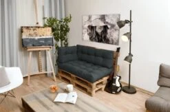 Beautissu Style – Palletkussen Set – 1x Zitkussen 120x80 Cm & 1x Rugkussen 120x40 Cm – Graphiet Grijs -Tuinbenodigdheden Bevordering 1200x793 6