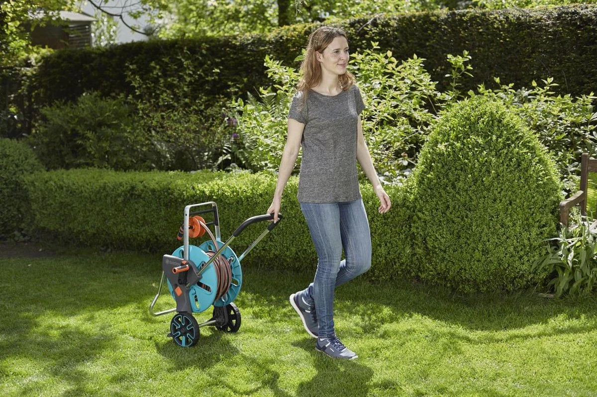 GARDENA AquaRoll M Easy Set - Slangwagen - Maximaal 60 M Opbergcapaciteit 4 GARDENA AquaRoll M Easy Set - Slangwagen - Maximaal 60 M Opbergcapaciteit - Afbeelding 2