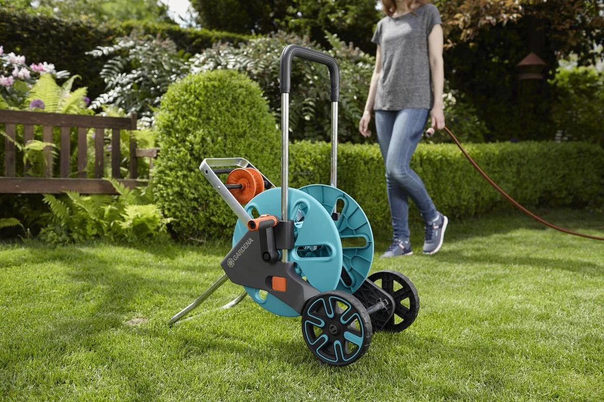 GARDENA - AquaRoll M CleverRoll Easy Slangenwagen - Maximaal 60 Meter - Inklapbare Zwengel 15 GARDENA - AquaRoll M CleverRoll Easy Slangenwagen - Maximaal 60 Meter - Inklapbare Zwengel - Afbeelding 13