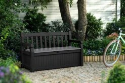 Keter Eden Garden Bench Opbergbank - 265L - 140x60x84cm - Zwart/Grijs -Tuinbenodigdheden Bevordering 1200x800 197