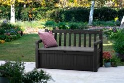 Keter Eden Garden Bench Opbergbank - 265L - 140x60x84cm - Zwart/Grijs -Tuinbenodigdheden Bevordering 1200x800 198