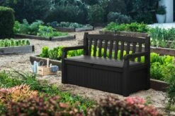 Keter Eden Garden Bench Opbergbank - 265L - 140x60x84cm - Zwart/Grijs -Tuinbenodigdheden Bevordering 1200x800 199