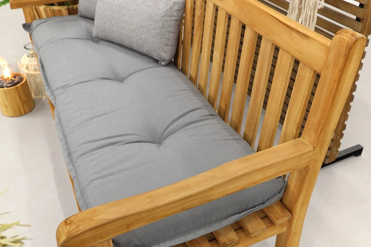 Teak Houten Tuinbank Bison - 150 Cm. 16 Teak Houten Tuinbank Bison - 150 Cm. - Afbeelding 14