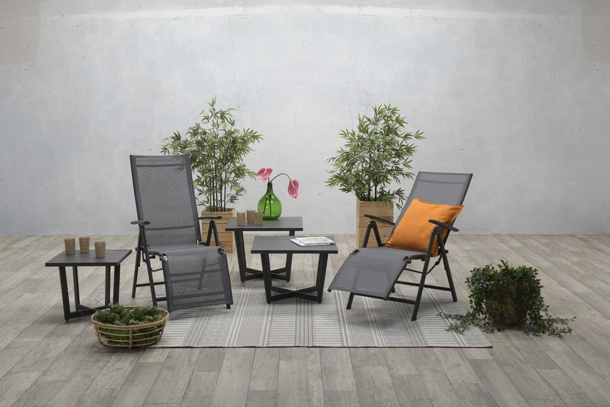 Garden Impressions - Sol Verstelbare Tuinstoel - Aluminium - Zwart 9 Garden Impressions - Sol Verstelbare Tuinstoel - Aluminium - Zwart - Afbeelding 7