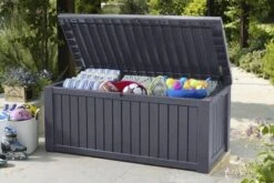 Keter Rockwood Opbergbox - 570L - 155x72,4x64,4cm - Grafiet -Tuinbenodigdheden Bevordering 1200x800 293