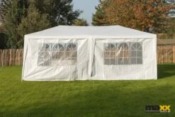 MaxxGarden Partytent - Paviljoen - 300 X 600 X 250 Cm - Met Zijwanden - Waterdicht Pro - 32mm Buizen – Wit -Tuinbenodigdheden Bevordering 1200x800 312