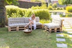 MaxxGarden Palletkussen - Rugkussen Loungeset Bank - Palletsofa - 120x40cm - Taupe -Tuinbenodigdheden Bevordering 1200x800 360
