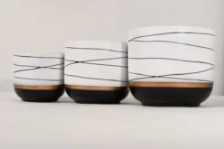 Bloempotten Binnen - Keramiek - Gouden Rand - Bloempot Buiten - Afvoergat 24 Cm - Wit Zwart – Groot -Tuinbenodigdheden Bevordering 1200x800 463