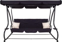 Springos Schommelbank | Linda-Schommel | 3-zits | Waterafstotend | Inclusief 2 Kussens | Verstelbare Luifel | 162 X 200 X 120 Cm | Zwart 24 Springos Schommelbank | Linda-Schommel | 3-zits | Waterafstotend | Inclusief 2 Kussens | Verstelbare Luifel | 162 X 200 X 120 Cm | Zwart -Tuinbenodigdheden Bevordering 1200x824 3