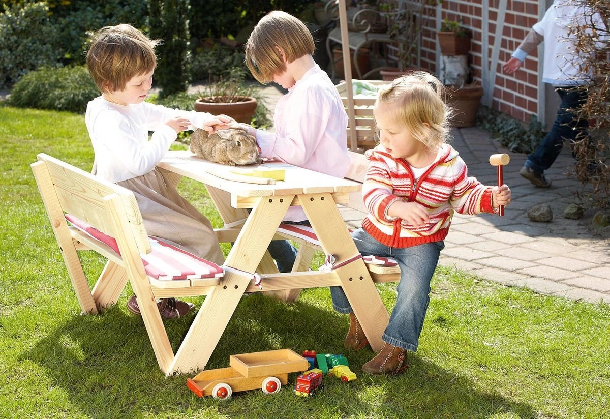 Pinolino Kinderpicknicktafel Nicki Met Rugleuning Voor 4 Personen 4 Pinolino Kinderpicknicktafel Nicki Met Rugleuning Voor 4 Personen - Afbeelding 2