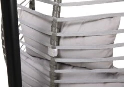 Pro Garden Lowander Hangstoel Egg 191x126x126- Schommelstoel Met Rattan Cocoon En Robuust Stalen Standaard Incl. Kussens - Volledig Inklapbaar - Lichtgrijs -Tuinbenodigdheden Bevordering 1200x840 1