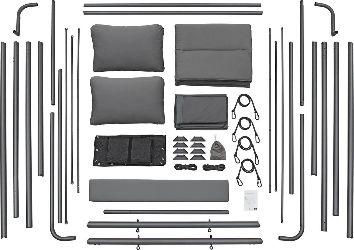 Schommelbank / Ligbank Kassandra - Donkergrijs 14 Schommelbank / Ligbank Kassandra - Donkergrijs - Afbeelding 12