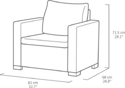 Allibert California Loungeset - 5 Personen - Cappuccino -Tuinbenodigdheden Bevordering 1200x847 2