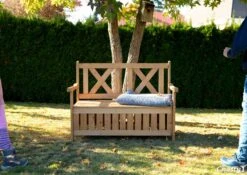 Needs&wants® Houten Tuinbank Met Opbergruimte, 2-zits Kistbank Houten Klassieke Bank Opslag, Grote Tuinopbergbank Van Massief Hout Weerbestendig Voor Buiten Tuin, Balkon, Terras, 115x61x85 Cm, Donker-bruin -Tuinbenodigdheden Bevordering 1200x849 1