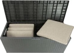 Verrijdbare Tuinkussen Opbergbox - Rattan Look - Zwart - 350 Liter -Tuinbenodigdheden Bevordering 1200x850 3