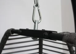 Pro Garden Lowander Hangstoel Egg 191x126x126- Schommelstoel Met Rattan Cocoon En Robuust Stalen Standaard Incl. Kussens - Volledig Inklapbaar - Lichtgrijs -Tuinbenodigdheden Bevordering 1200x855 2