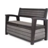 Keter - Hudson Bench Box - 2-zits Bank - Opbergbox - Hout Look & Feel - 227L - 138x63x89cm - Antraciet -Tuinbenodigdheden Bevordering 1200x873 2