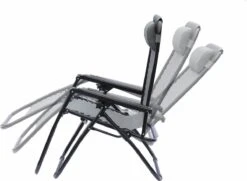 Alice's Garden Campingstoel PATRICK - Set Van 2 - Opvouwbaar - Verstelbaar - Grijs -Tuinbenodigdheden Bevordering 1200x877 6