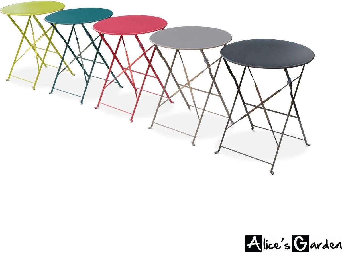 Emilia - Ronde Inklapbare Bistrotafel Ø60cm Van Gepoedercoat Staal – Terra Cotta 5 Emilia - Ronde Inklapbare Bistrotafel Ø60cm Van Gepoedercoat Staal – Terra Cotta - Afbeelding 3