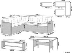 Beliani VITERBO - Loungeset Voor 8 - Grijs - PE Rotan -Tuinbenodigdheden Bevordering 1200x896 1