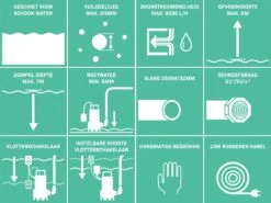 VONROC Dompelpomp/Waterpomp 300W - 6500l/h - Voor Schoon En Licht Vervuild Water - Met Vlotter 11 VONROC Dompelpomp/Waterpomp 300W - 6500l/h - Voor Schoon En Licht Vervuild Water - Met Vlotter -Tuinbenodigdheden Bevordering 1200x897 3