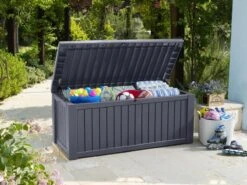 Keter Rockwood Opbergbox - 570L - 155x72,4x64,4cm - Grafiet -Tuinbenodigdheden Bevordering 1200x900 53