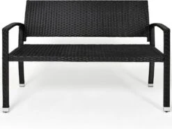 Casaria Polyrattan Tuinbank – 2 Zits UV-bestendig - Zwart 12 Casaria Polyrattan Tuinbank – 2 Zits UV-bestendig - Zwart -Tuinbenodigdheden Bevordering 1200x901 8