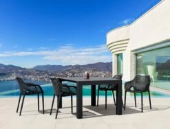 Air XL Stapelbare Tuinstoel Set Van 4 Stuks - Zwart -Tuinbenodigdheden Bevordering 1200x913 1