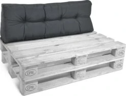 Beautissu Style – Palletkussen Set – 1x Zitkussen 120x80 Cm & 1x Rugkussen 120x40 Cm – Graphiet Grijs -Tuinbenodigdheden Bevordering 1200x913 3