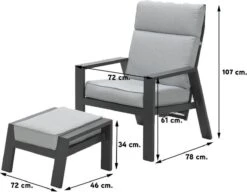 Garden Impressions Max Verstelbare Stoel + Voetenbank 21 Garden Impressions Max Verstelbare Stoel + Voetenbank -Tuinbenodigdheden Bevordering 1200x933 3