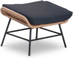 BUITEN Living Dex Wicker Loungestoel Tuin Incl. Wicker Voetenbank | Wicker + Aluminium | Bamboe Antraciet -Tuinbenodigdheden Bevordering 1200x951 3