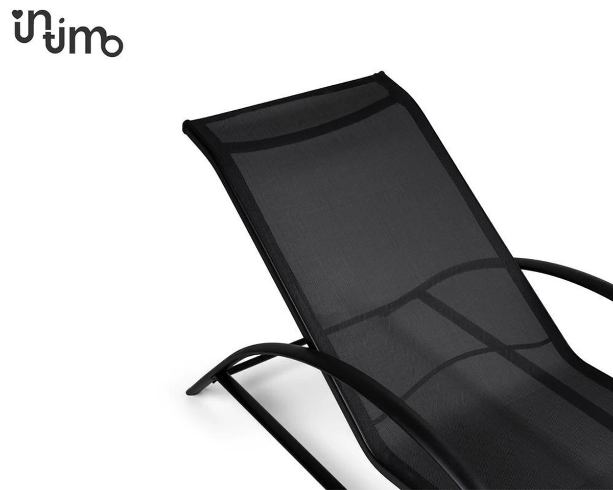 Intimo Ligbeddenset + Tafel - Zwart - 163x60x65/45x45x40 4 Intimo Ligbeddenset + Tafel - Zwart - 163x60x65/45x45x40 - Afbeelding 2