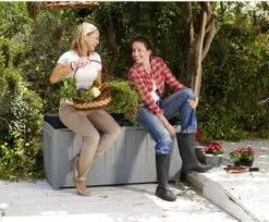 Keter Novel Opbergbox - 340L - 124x55x62.5cm - Grijs -Tuinbenodigdheden Bevordering 1200x993 1