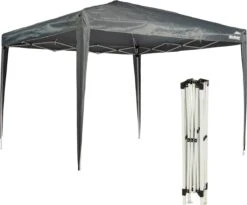 MaxxGarden Partytent - Paviljoen - 3x3 - Easy Up - Opvouwbaar - Waterdicht - Zwart -Tuinbenodigdheden Bevordering 1200x995 4