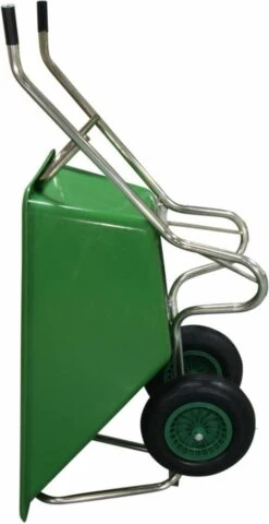 Kruiwagen Met Dubbel Luchtwiel Stal Eco Groen 160 Liter -Tuinbenodigdheden Bevordering 617x1200