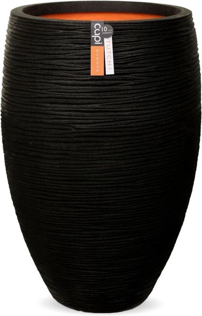Capi Europe - Vaas Elegant Deluxe Rib NL - 40x60 - Zwart - Voor Binnen En Buiten - KBLR1131 19 Capi Europe - Vaas Elegant Deluxe Rib NL - 40x60 - Zwart - Voor Binnen En Buiten - KBLR1131 - Afbeelding 17