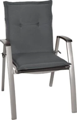 Beautissu Set Van 6x Tuinkussens Lage Rug Loft NL 100 X 50 X 6 Cm - Kussen Antraciet - Zitkussen Sierkussen Tuinstoel -Tuinbenodigdheden Bevordering 773x1200