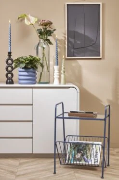 Mica Decorations Ilse Bloempot Met Schotel - H16 X Ø18,5 Cm - Keramiek - Blauw -Tuinbenodigdheden Bevordering 799x1200 63