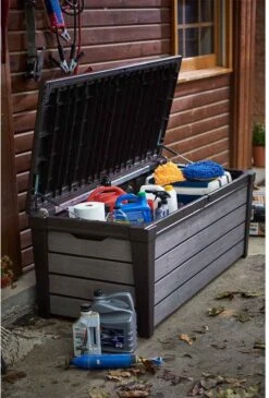 Keter Brushwood Opbergbox - Kussenbox - 455L - 145x69,7x60,3cm - Grafiet -Tuinbenodigdheden Bevordering 813x1200 3