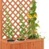 Relaxdays Plantenbak Met Klimrek - Bloembak Trellis - Rankhulp Hout - Voor Klimplanten -Tuinbenodigdheden Bevordering 817x1200 2