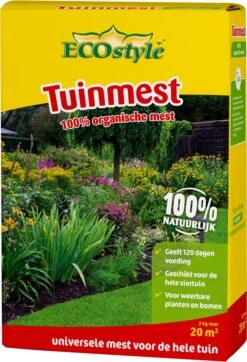ECOstyle Tuinmest Organische Meststof - Border & Siertuin - Natuurlijke Meststof Gazon - 120 Dagen Voeding- 100 M² - 10 KG -Tuinbenodigdheden Bevordering 818x1200 1