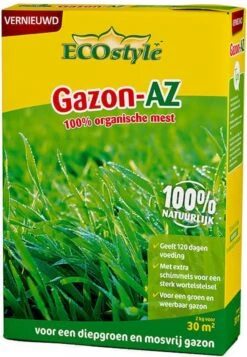 ECOstyle Gazon AZ Organische Gazonmest – Voor Diepgroen En Sterk Gazon – Geeft Tot 120 Dagen Voeding – Werkt Tegen Mos - 30 M² - 2 KG -Tuinbenodigdheden Bevordering 830x1200 4