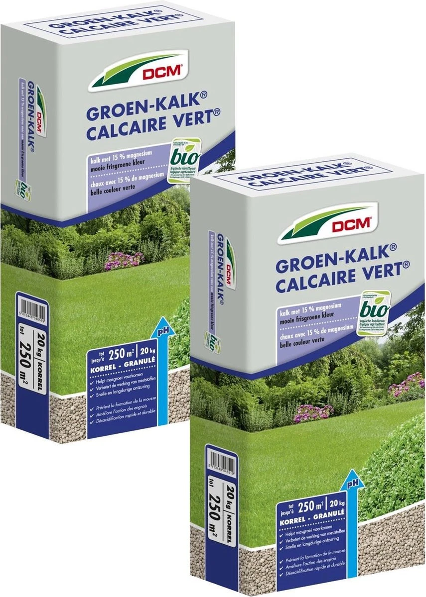 Dcm Groen-Kalk 250 M2 - Kalk - 2 X 20 Kg (K) 4 Dcm Groen-Kalk 250 M2 - Kalk - 2 X 20 Kg (K) - Afbeelding 2