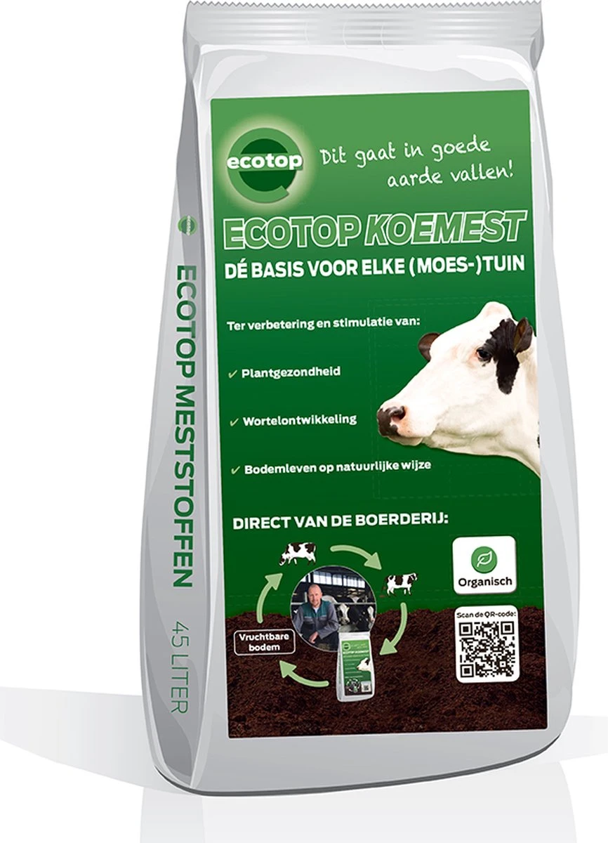 Ecotop Koemest (Organisch | Tuinmest | Universeel). Meststof Op Basis Van 100% Organische Koemest Direct Van De Boerderij! Zak Ca. 45L 3 Ecotop Koemest (Organisch | Tuinmest | Universeel). Meststof Op Basis Van 100% Organische Koemest Direct Van De Boerderij! Zak Ca. 45L