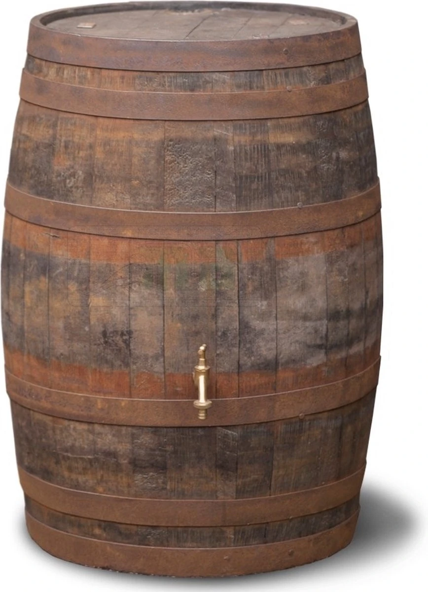 Houten Regenton Met Waterkraan - 190 Liter 3 Houten Regenton Met Waterkraan - 190 Liter