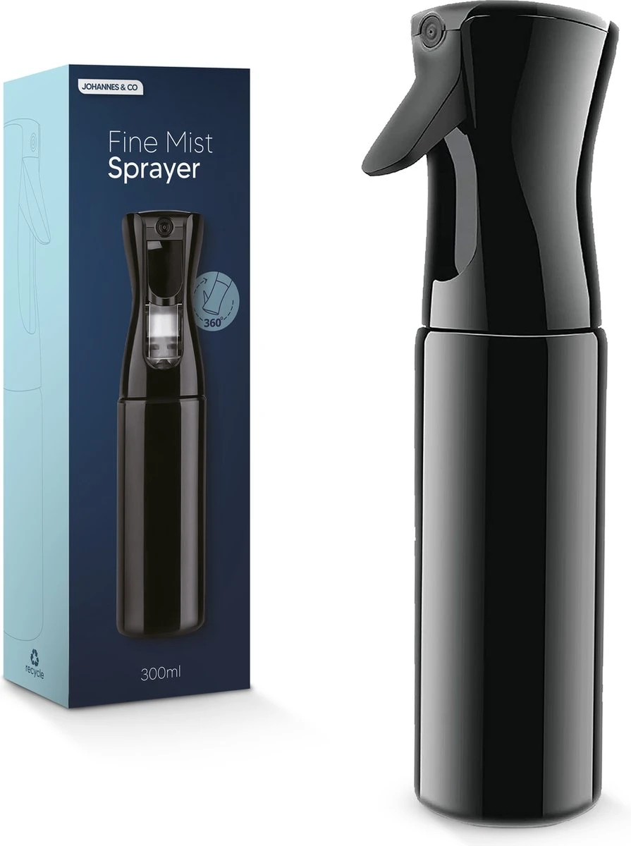 Johannes & Co Waterspuit Zwart - Waterverstuiver Mist Verstuiver Haar 3 Johannes & Co Waterspuit Zwart - Waterverstuiver Mist Verstuiver Haar