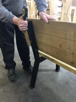 MaximaVida Set Industriële Bankpoten New York- Zwart Gecoat - Maak Zelf Je Bank -Tuinbenodigdheden Bevordering 900x1200 13